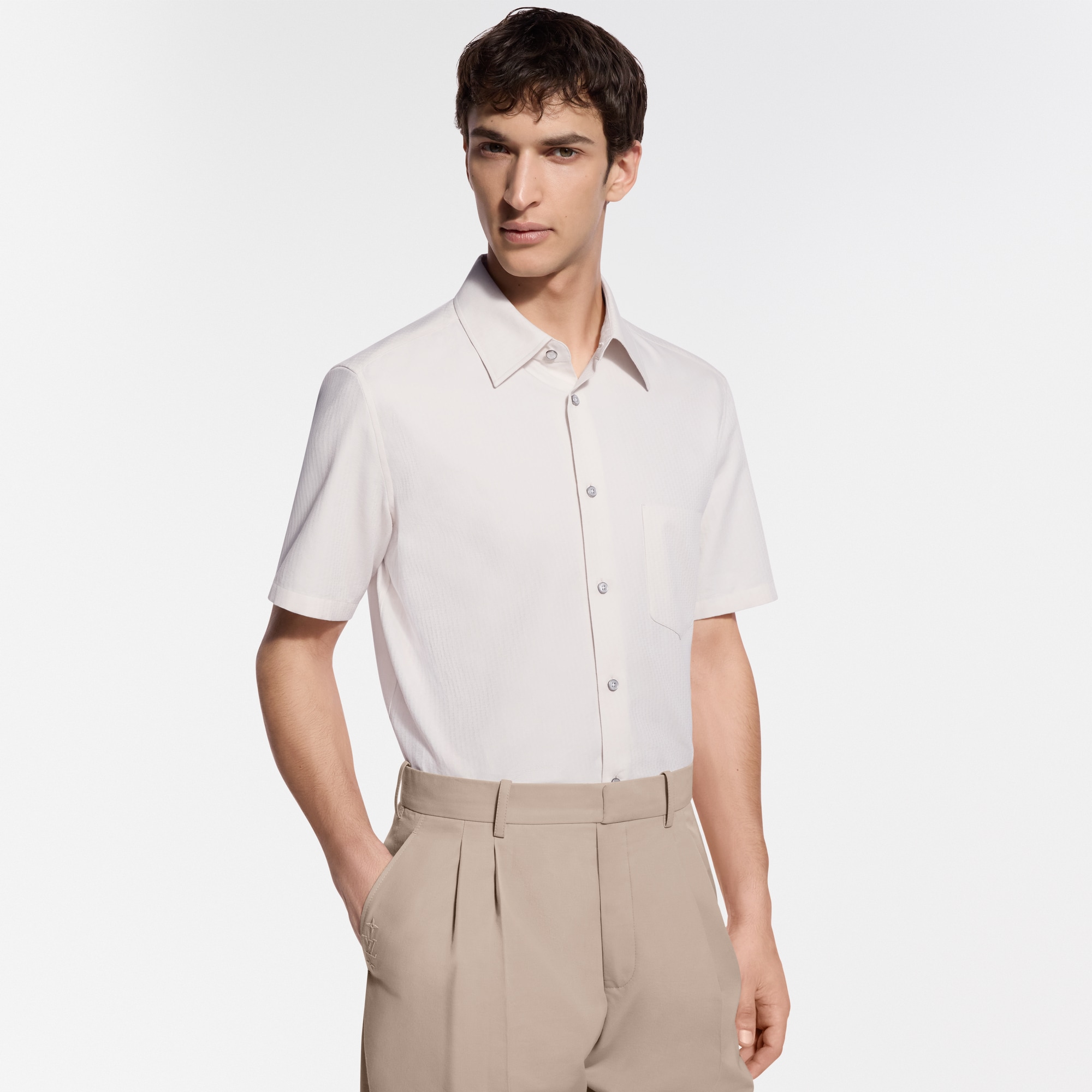 Short-Sleeved Jacquard Shirt - For Men | LOUIS VUITTON